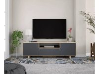 Célia meuble tv gris chene L160 cm