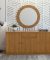 Luanda buffet 3 portes + miroir marron noissette 162 cm